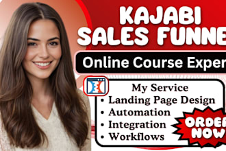 build kajabi website, clickfunnels sales funnel, leadpages, gohighlevel funnel