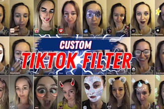 create stunning tiktok, snapchat and instagram filter for you