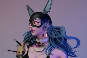 stylized 3d game character model, cartoon funko pop toys 3d printing in blender