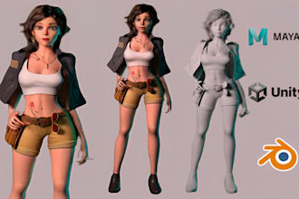 do 3d cartoon character 3d animation blender 3d model maya cgi 3d game design