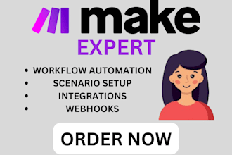 set up make com automations, make com