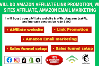 do web site affiliate link promotion amazon email marketing amazon
