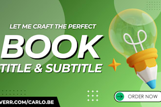 write a bestselling SEO book title and subtitle