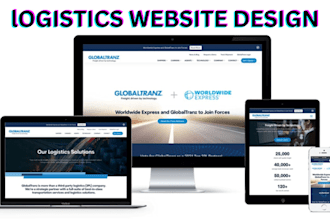 create logistics, trucking, dispatch, freight, cargo, moving company website