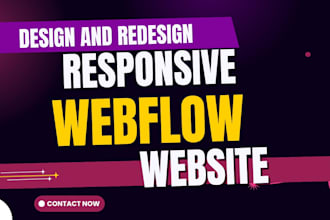 design, develop webflow website or framer, figma to framer, webflow website