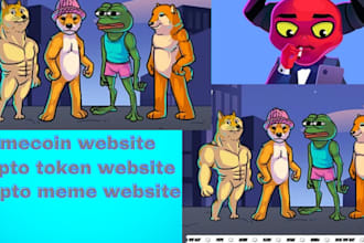 create crypto website,meme coin website,pepe website, crypto token website