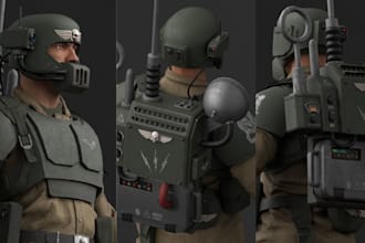 3d game character, 3d game asset, 3d model, for ue4, ue5, unity game