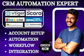 setup amo crm salesmate scoro vtiger microsoft dynamics 365 zoho crm automation