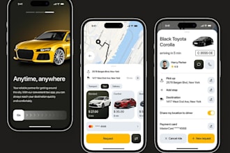 develop a ride sharing and taxi booking app like uber or lyft, careem, ola app