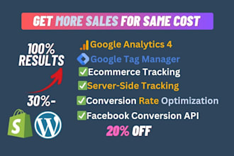 help increase sales conversion rate optimization by GTM ga4 setup