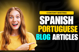 write SEO spanish and portuguese articles and blog posts