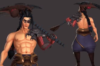 do 3d game character 3d realistic game assest unreal engine character 3d rigging