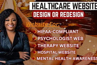 setup design medical website, mental health wellness counseling and therapy web
