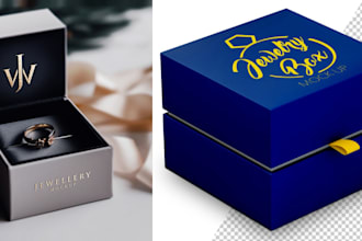 do luxury crown jewelry logo and box design