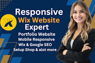 design professional  wix portfolio website, wix studio