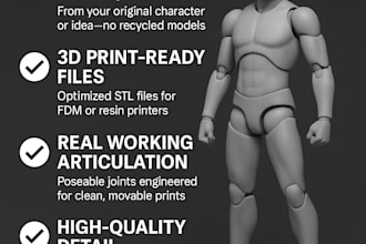 3d articulated action figures, anime figs, 3d toys, and stl files for 3d print