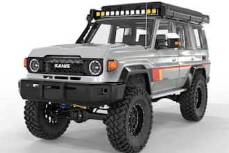 3d configurator of any 3d car design,3d land cruisers,fix 3d cad file,render