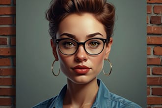 paint realistic or cartoon digital portraits