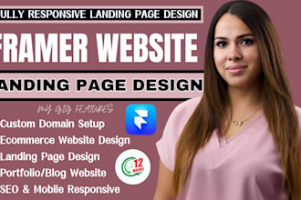 design, redesign, clone framer website, framer landing page, framer website 12hr