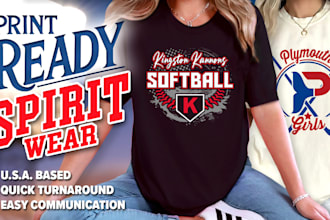 design spirit wear for your high school, college, or team