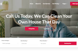 build house cleaning website, office, cleaning service website booking koala
