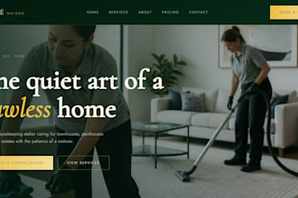build house cleaning website, office, cleaning service website booking koala