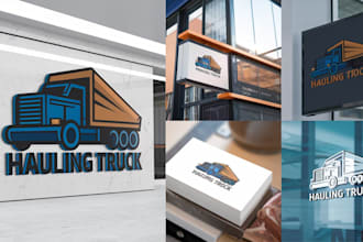 create a creative product, hauling service logo