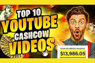 top 10 cashcow vidoes faceless channel yt automation subs