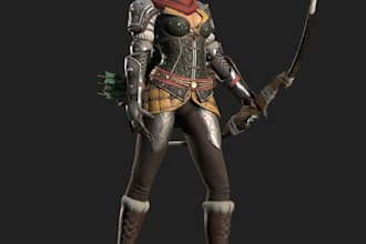 deliver 3d metahuman character,3d game model, realistic texture,daz3d,stylized