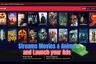 create a streaming website for movies and football streams