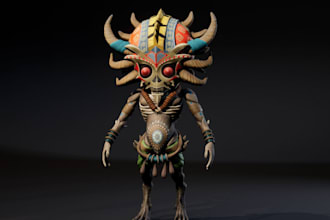 create 3d toy character model 3d asset 3d avatar iclone8 animate cd4 3ds sculpt