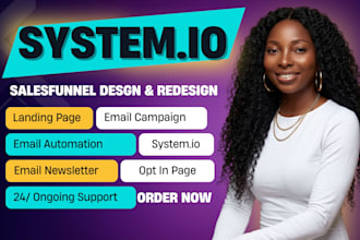 build systeme io sales funnel, systeme io landing page, getresponse landing page