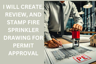 create, review, and stamp fire sprinkler drawing for permit approval