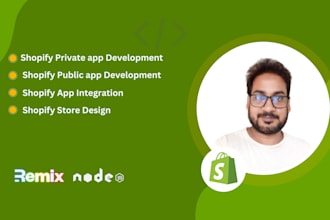 create professional shopify public and private app for you