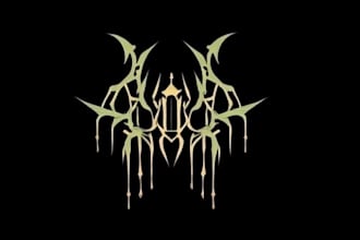 do unique brutal death or black metal logo design