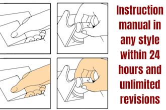 draw instruction manual,step by step for your product