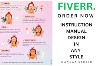 draw instruction manual,step by step for your product
