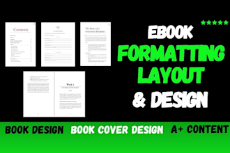 do ebook formatting, magazine, catalog design for indesign, designrr amazon KDP