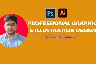 do any graphic designing photoshop and illustrator work