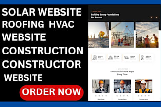 solar website roofing website construction website contractor, hvac website