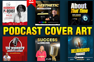 do professional podcast cover art and podcast logo or any graphics design