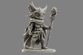 sculpt 3d character modeling, figure, action figure, 3d miniature for 3d print