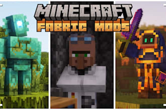 create custom minecraft forge mod fabric mod, fabric, porting mods for you