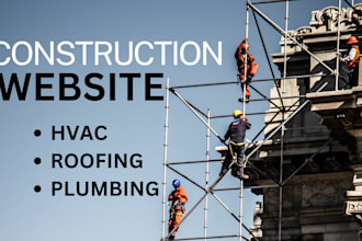 design construction, roofing, hvac, and plumbing website