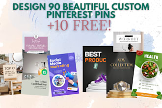 design 90 beautiful custom pinterest pins