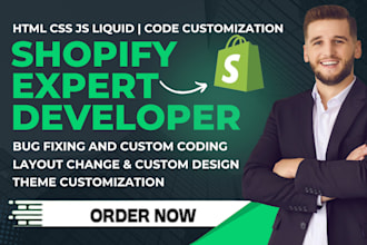 do shopify custom coding and any bug fix in shopify