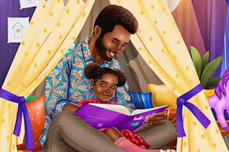 illustrate african american children book illustration