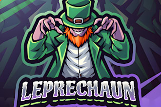 create attractive and imagination leprechaun logo design