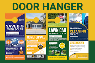 perfect business door hanger flyer