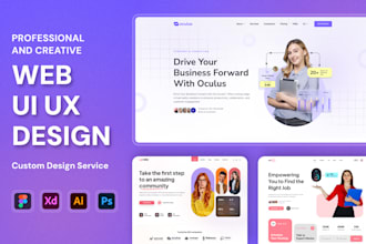 create website UI design or landing page design in figma